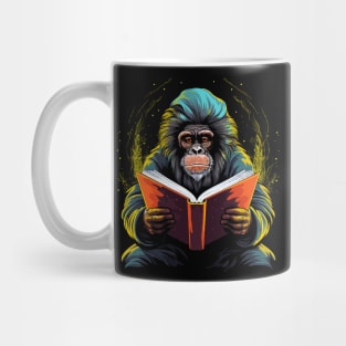 Snow Monkey Reads Book Mug